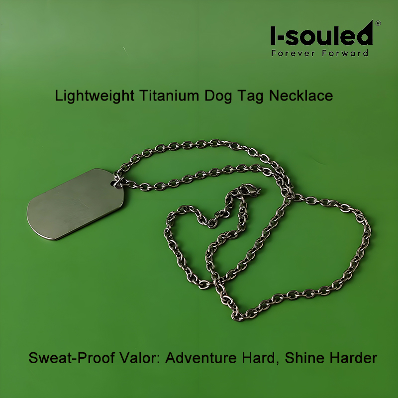Mens Dog Tag Necklace - Kalung Dog Tag Titanium untuk Pria,