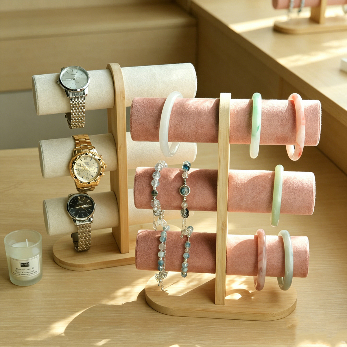 Jewelry Shop Watches - Stand Pajangan Jam Tangan Gelang Bambu