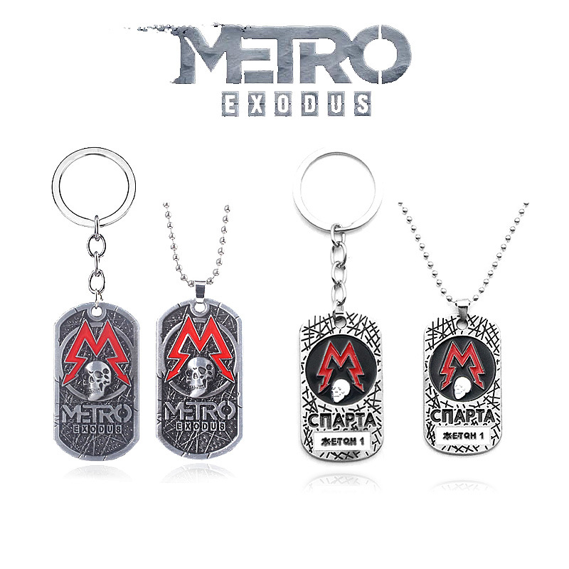 Mens Dog Tag Necklace - Gantungan Kunci Game Metro Exodus 2033