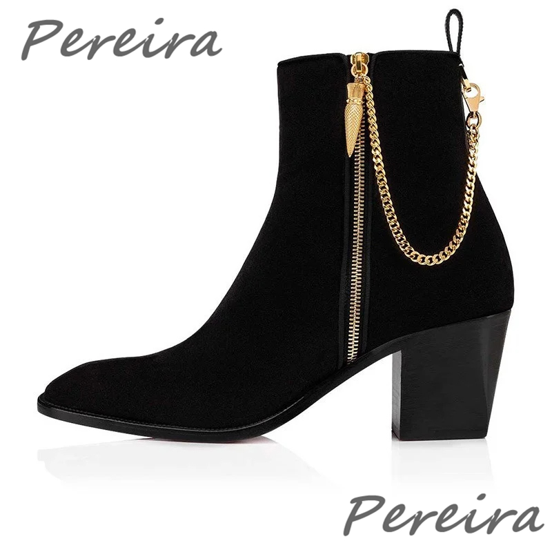 Anklet Foot Chain - Sepatu Boots Pria Kulit Suede Rantai