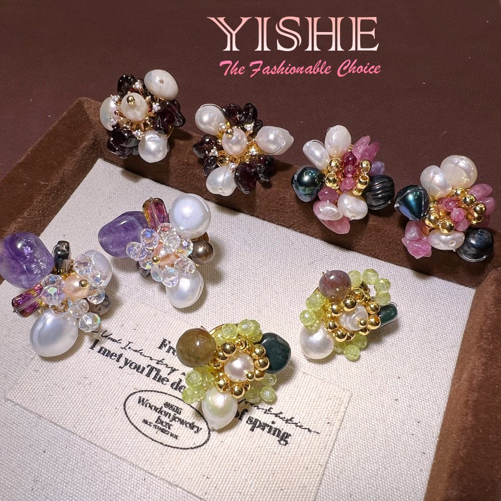 Pearl Stud Earrings - Anting-anting tusuk mutiara alami buatan tangan