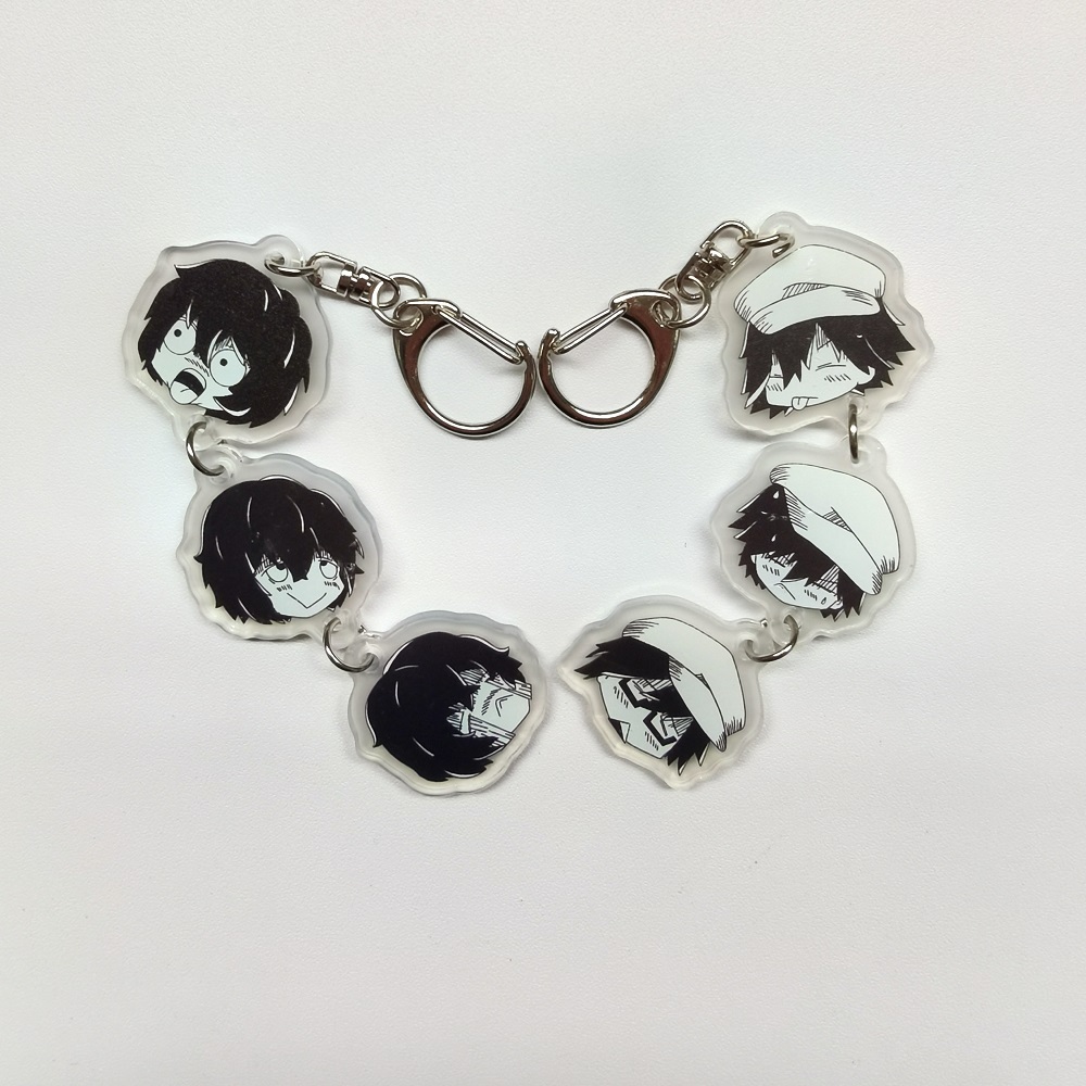 Mens Dog Tag Necklace - Gantungan Kunci Anime Akrilik Bentuk Anjing