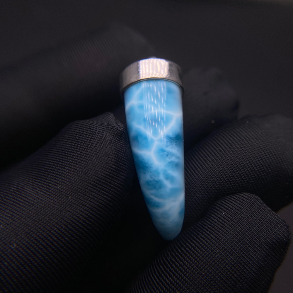 Liontin Larimar Biru Alami Tre - Wolf Jewelry & Watches Tampa ulasan dan harga