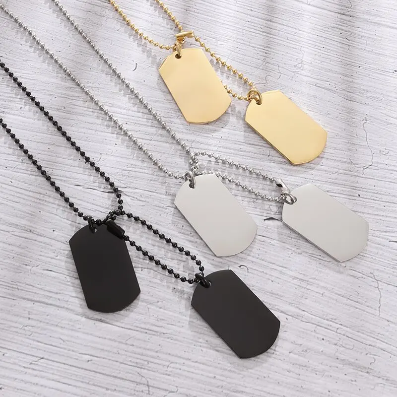 Kalung Tag anjing ganda baja t - Mens Dog Tag Necklace ulasan dan harga