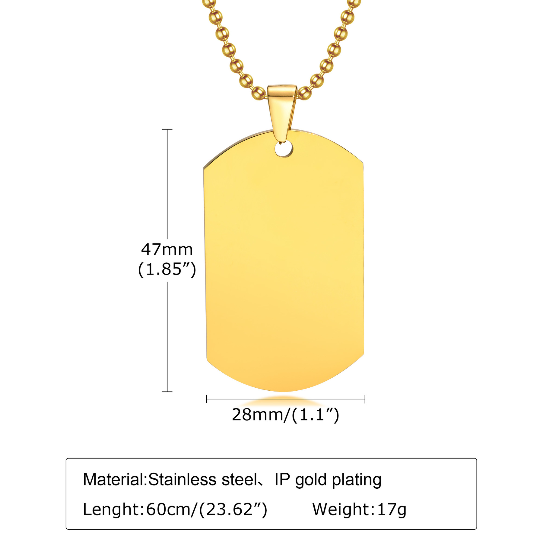 Mprainbow kalung pria terukir, - Mens Dog Tag Necklace ulasan dan harga