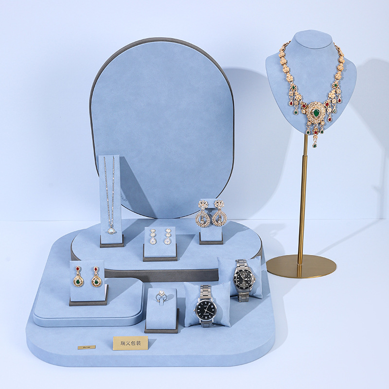 Set Display Perhiasan Mikrofib - Jewelry Shop Watches ulasan dan harga