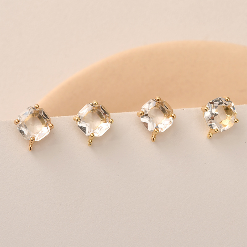 10 Pasang Warna Segi Kaca Pers - Pearl Stud Earrings ulasan dan harga