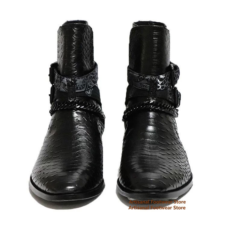 Sepatu Boots Chelsea Motif Ula - Anklet Foot Chain ulasan dan harga