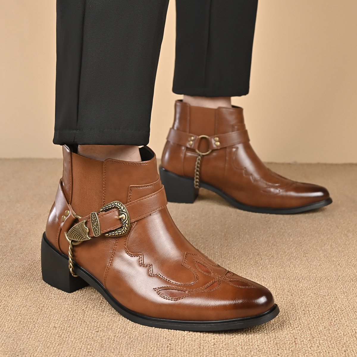Sepatu Boots Kulit Vintage Pri - Anklet Foot Chain ulasan dan harga