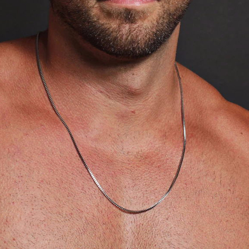 Kalung Rantai Tipis 1/2/3MM un - Mens Dog Tag Necklace ulasan dan harga