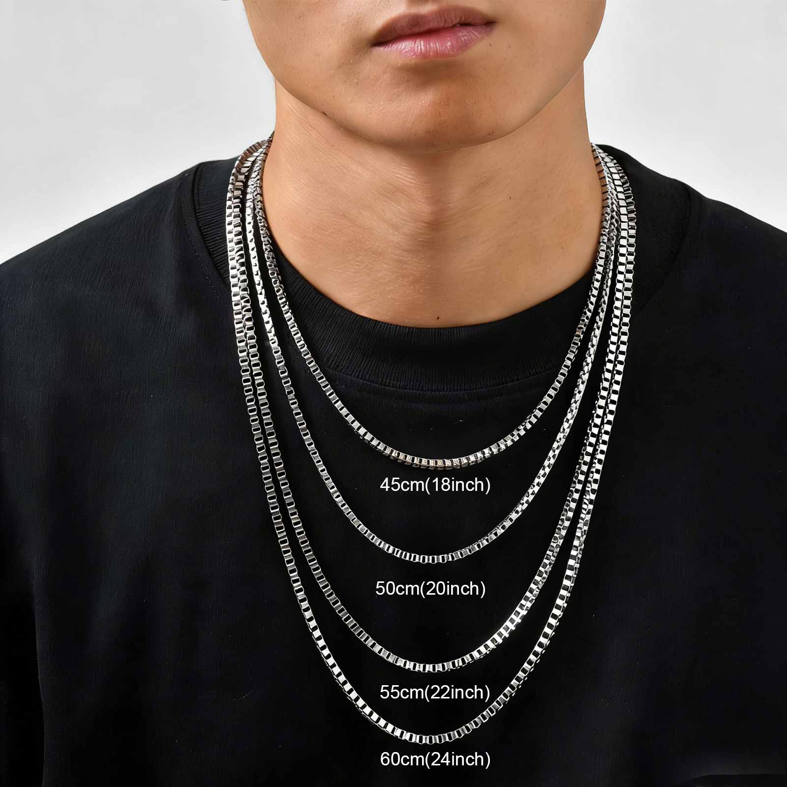 Kalung Rantai Tipis 1/2/3MM un - Mens Dog Tag Necklace ulasan dan harga
