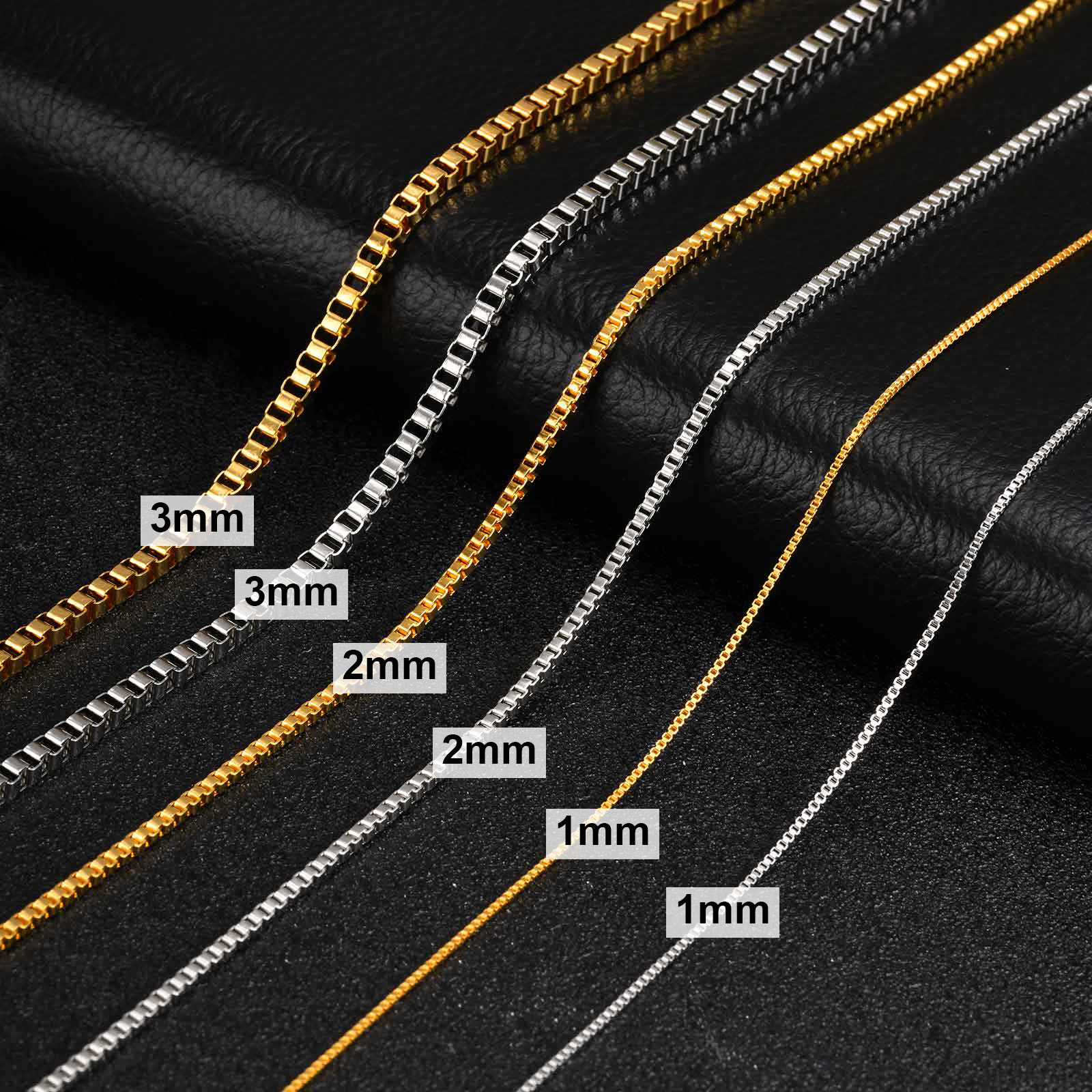 Kalung Rantai Tipis 1/2/3MM un - Mens Dog Tag Necklace ulasan dan harga