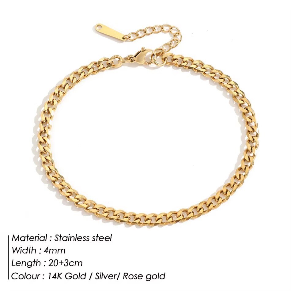 Gelang Kaki Rantai Kuba Sederh - Anklet Foot Chain ulasan dan harga
