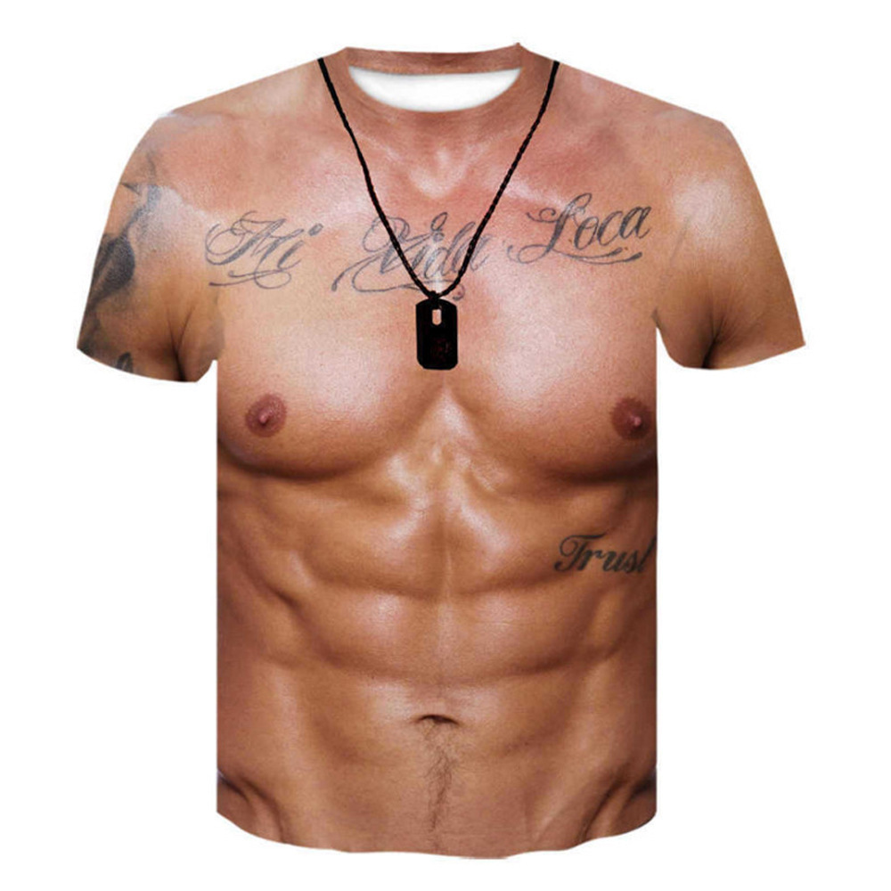 Kaos Oblong 3D Motif Otot Pals - Mens Dog Tag Necklace ulasan dan harga