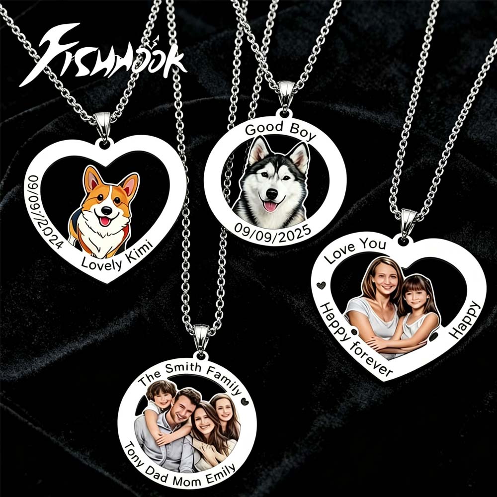 Kalung Foto Cetak, Hadiah Khus - Mens Dog Tag Necklace ulasan dan harga