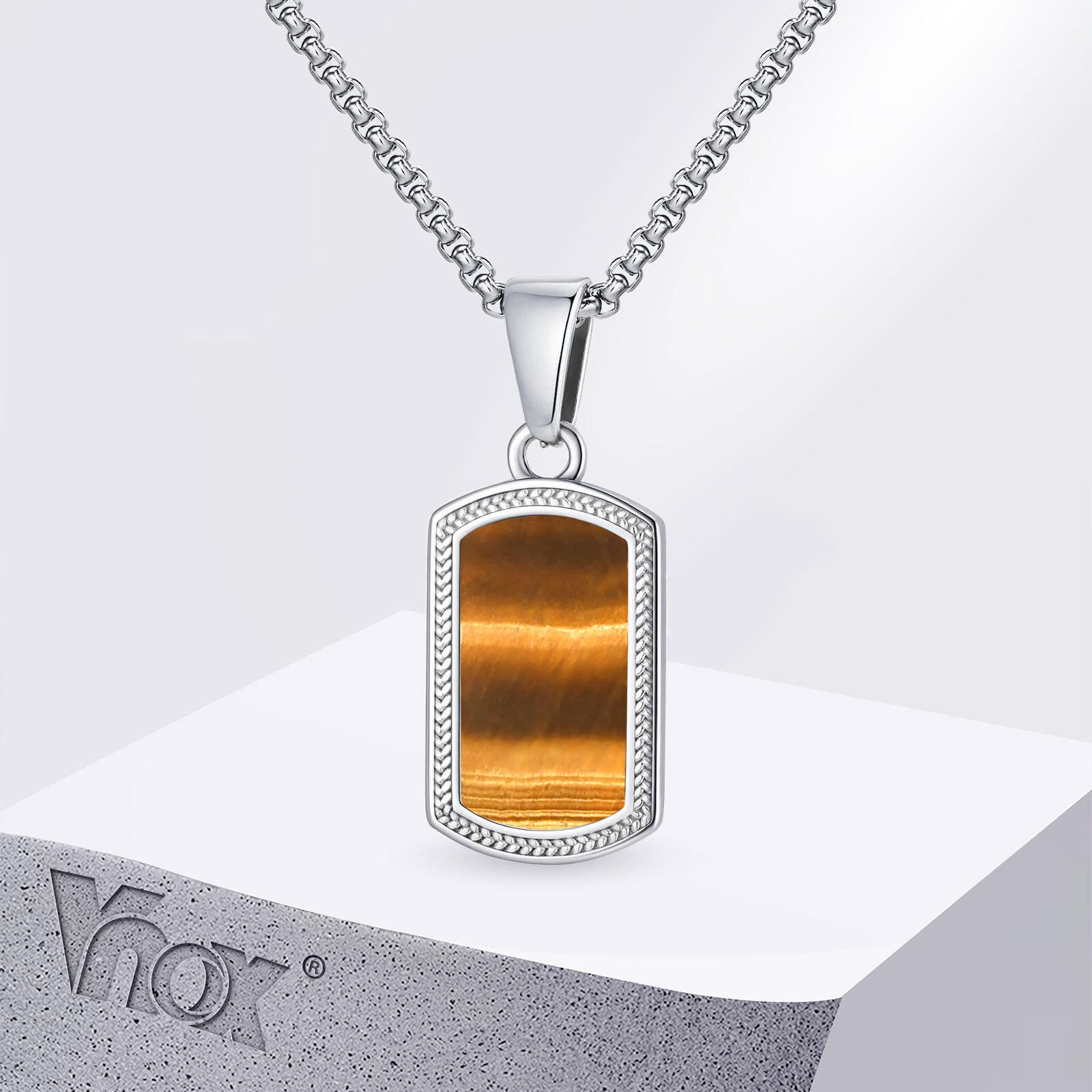 Kalung Liontin Batu Mata Harim - Mens Dog Tag Necklace ulasan dan harga