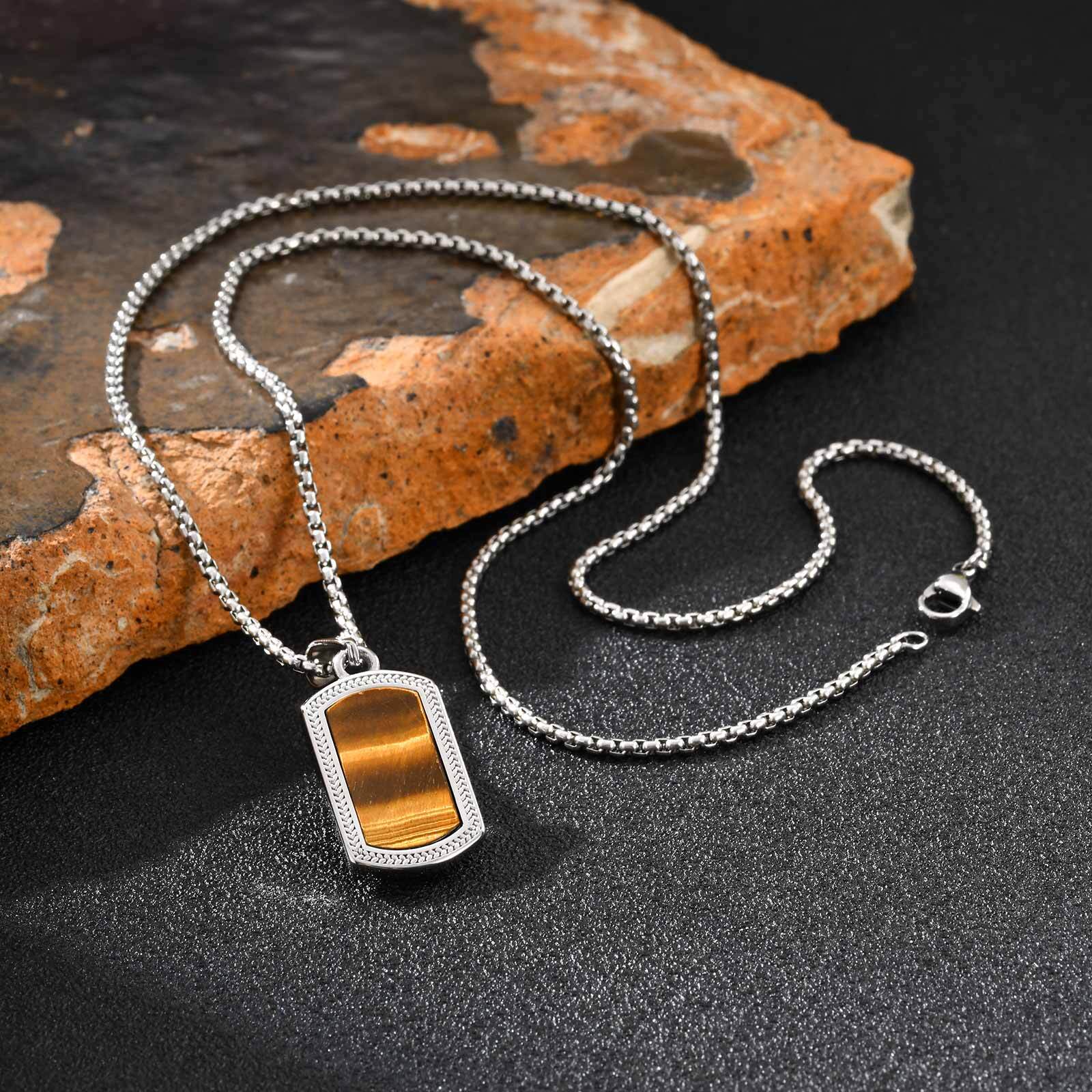 Kalung Liontin Batu Mata Harim - Mens Dog Tag Necklace ulasan dan harga